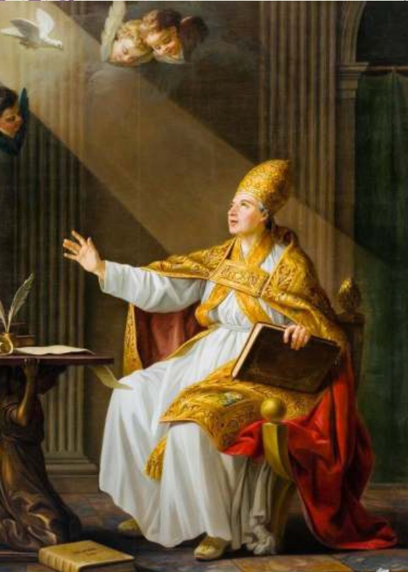 Historic image of Saint Gregory, patron of the College