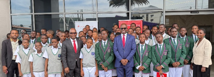 St. Gregory's College community with students, staff and leadership